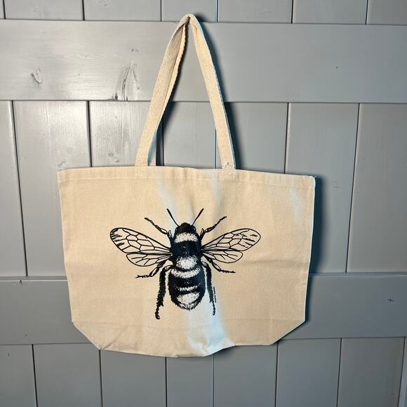 Bee Cotton Canvas Tote NEW‎ - Picture 3 of 8